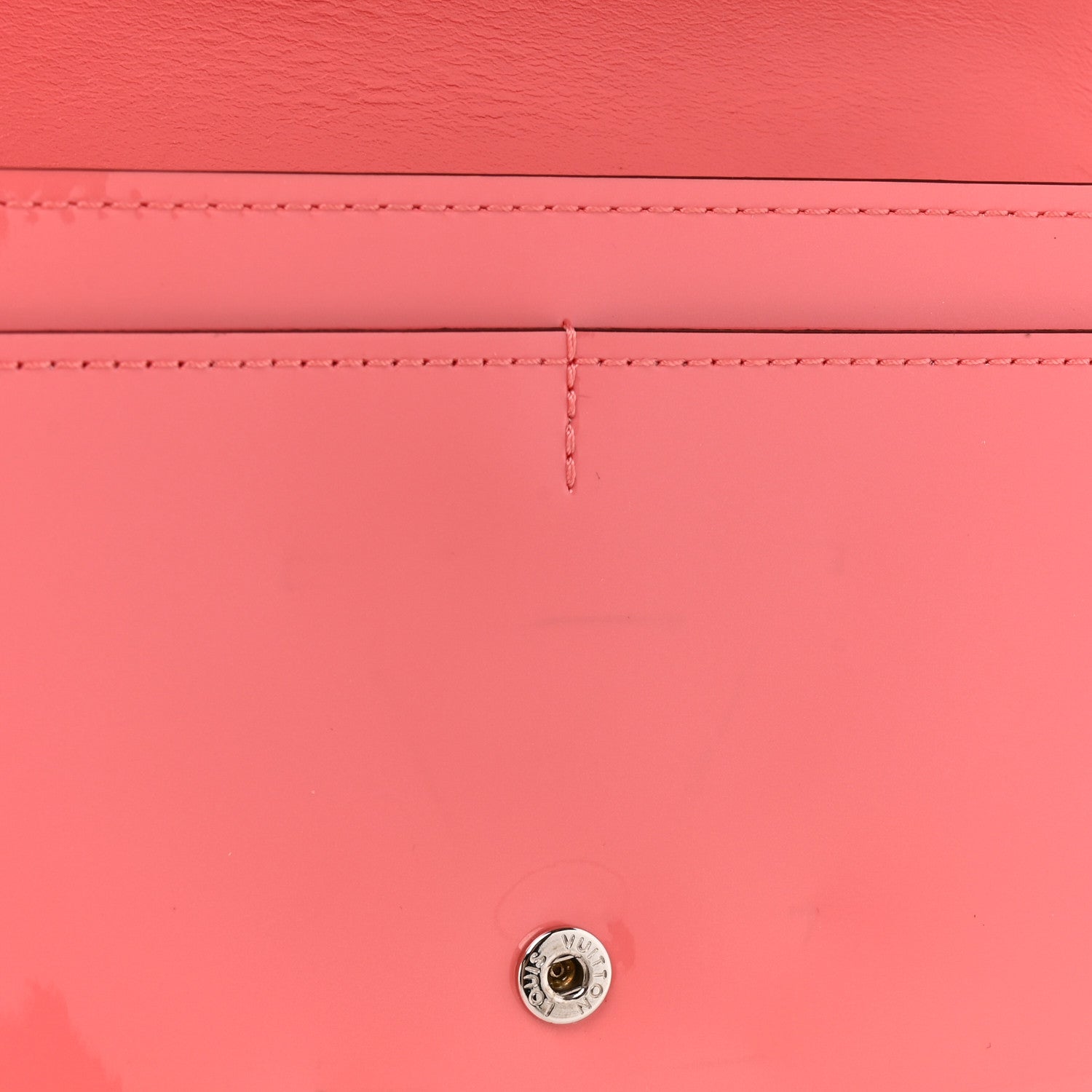 Patent Louise Wallet Rose Litchi