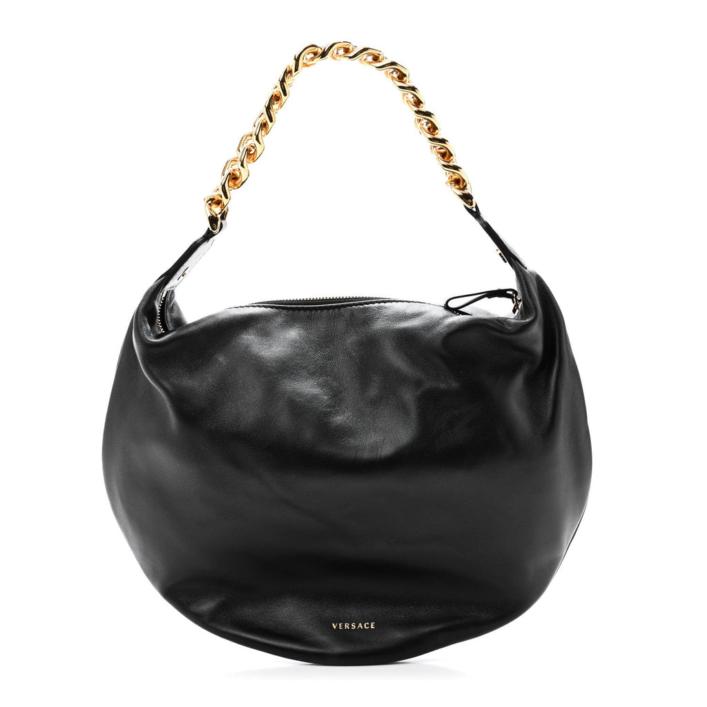 Calfskin La Medusa Chain Hobo Black