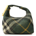 Canvas Knitted Check Mini Peg Duffle Bag Ivy