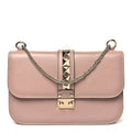 Vitello Medium Glam Lock Rockstud Flap Poudre