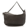 Calfskin Modern Chain Hobo Brown
