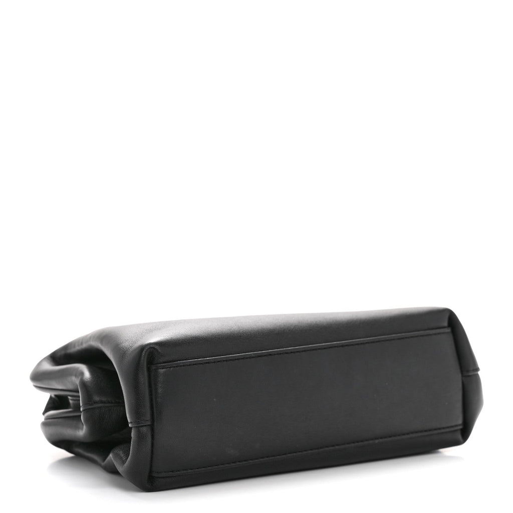 Calfskin Small The Point Triangle Bag Black