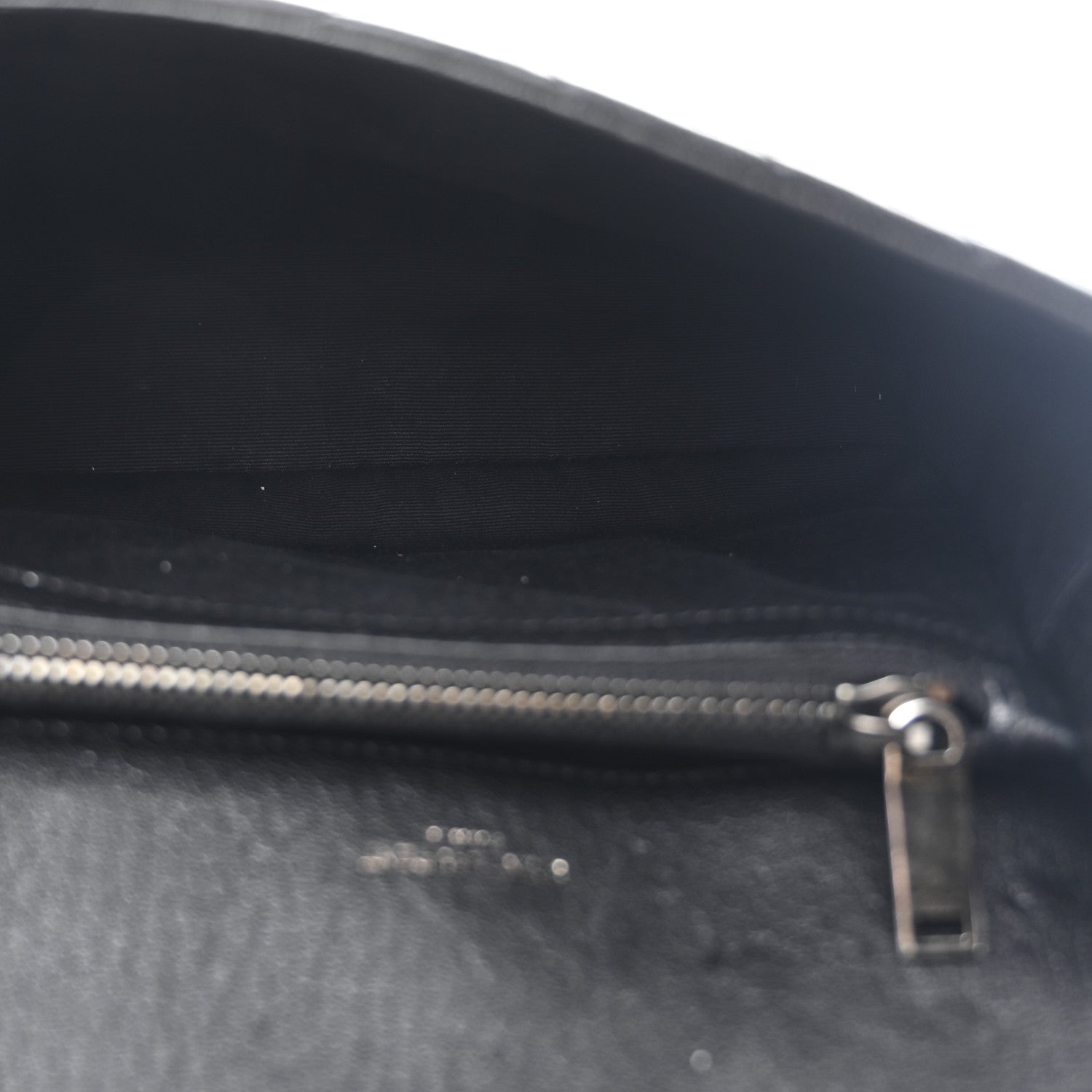Sheepskin Matelasse Chevron Monogram Medium College Bag Black