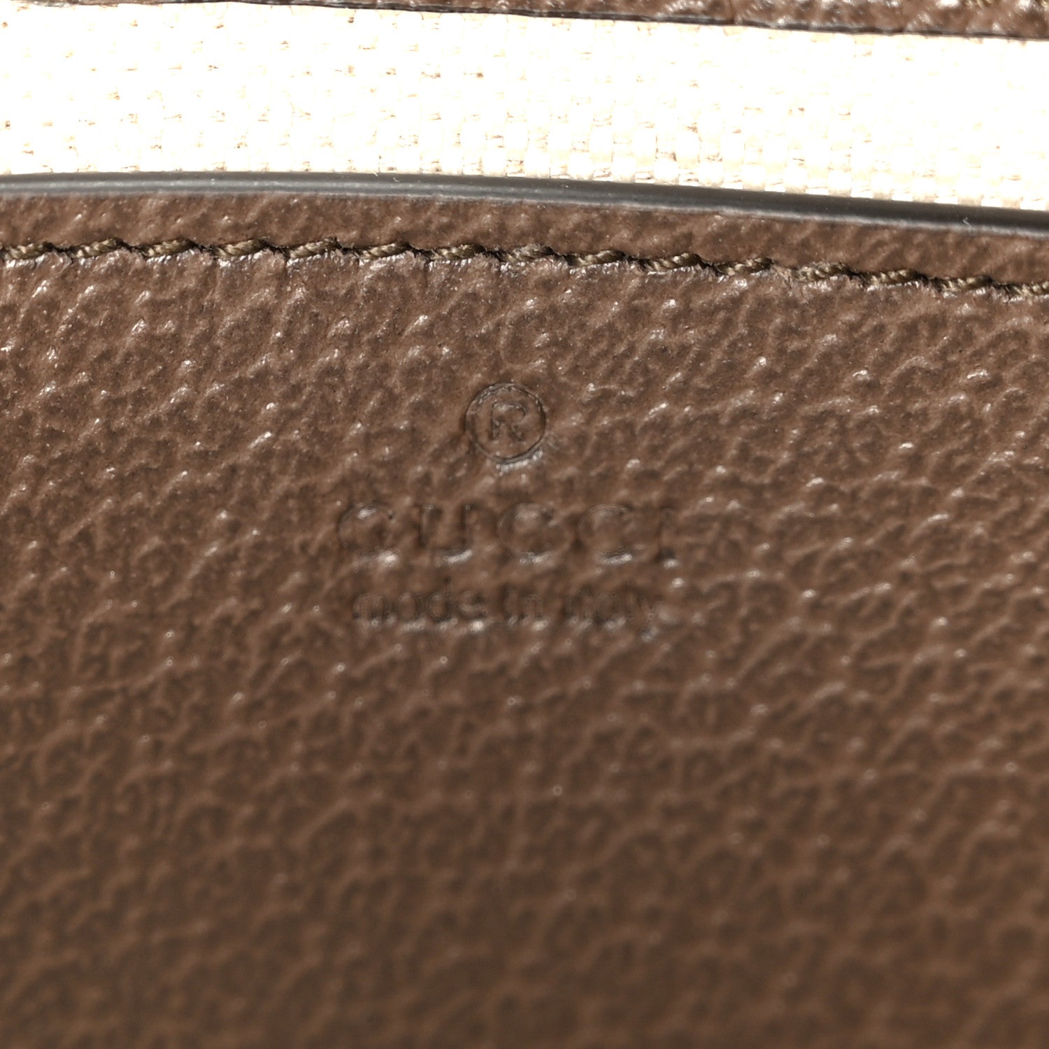 GG Supreme Monogram Textured Dollar Calfskin Mini Ophidia Chain Bag Beige Ebony