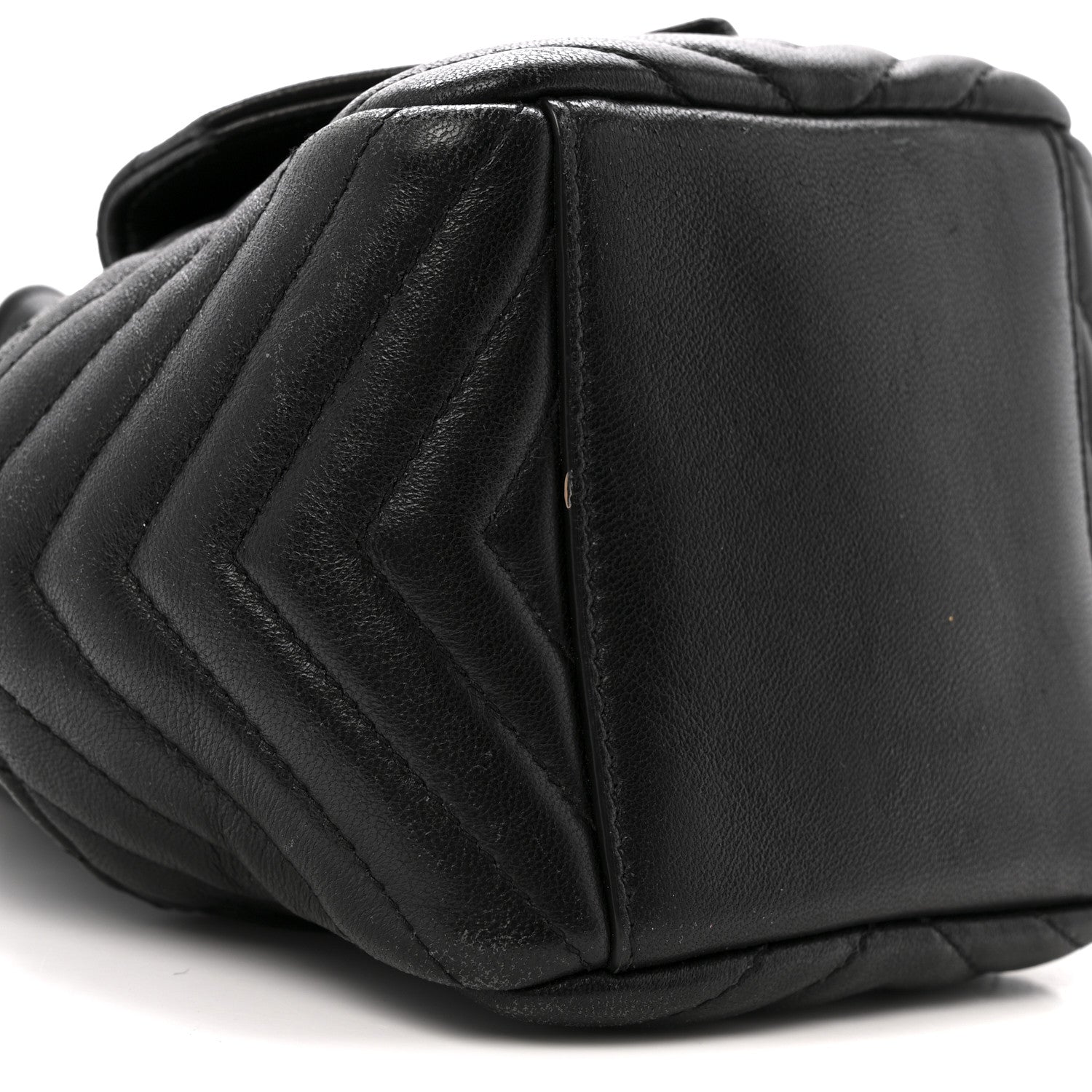 Lambskin Matelasse Monogram Joe Nano Bucket Bag Black