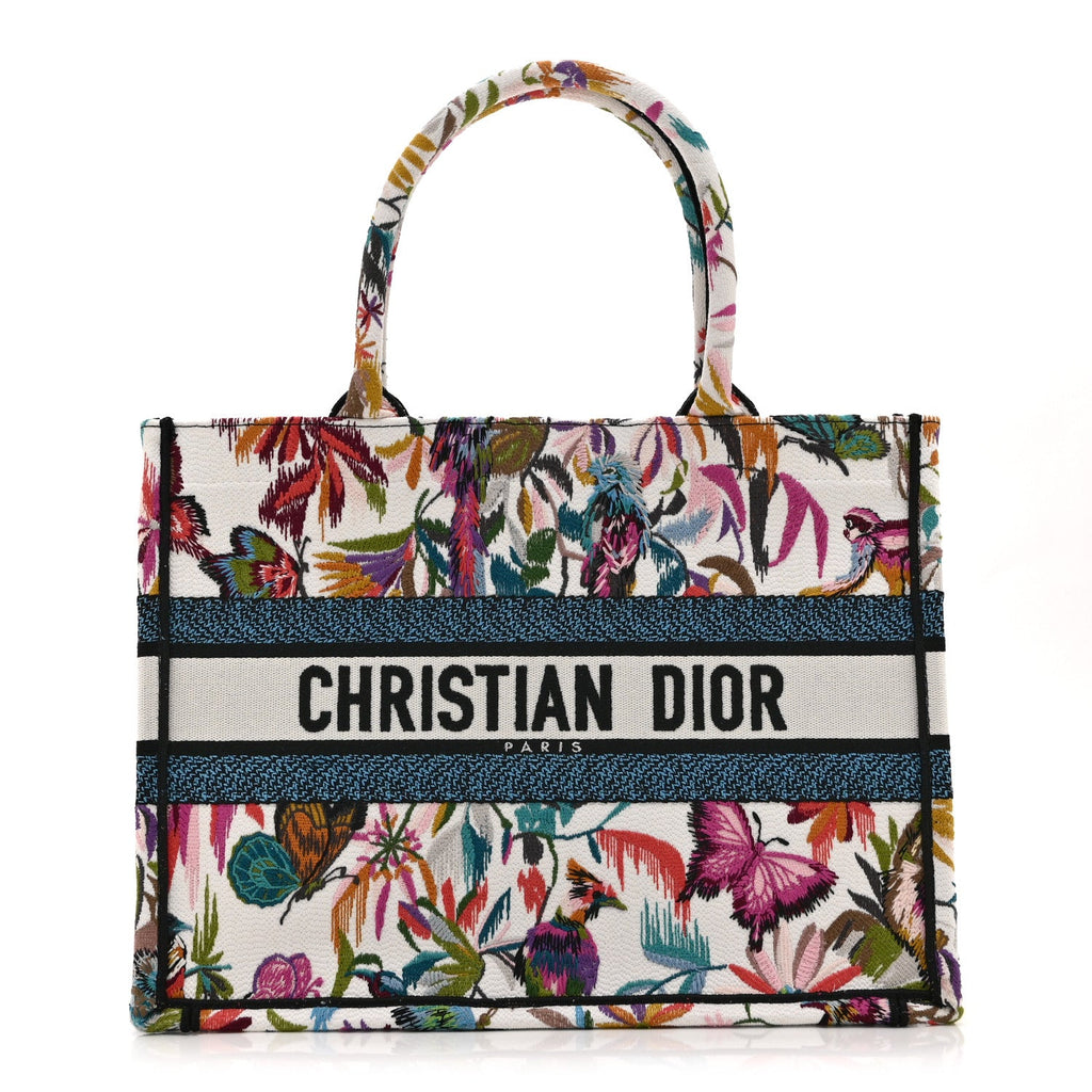Canvas Embroidered Medium KJouy Fantastica Book Tote Multicolor