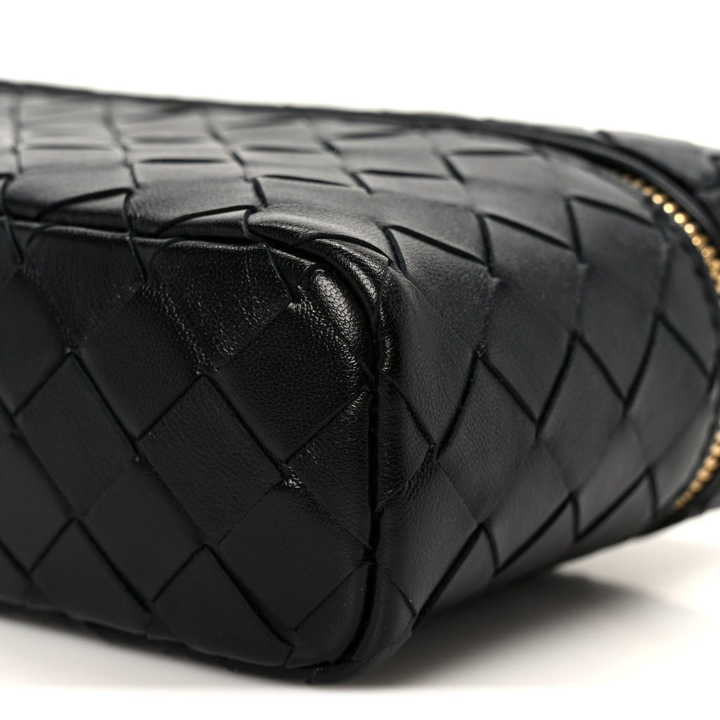 Calfskin Intrecciato Bang Bang Vanity Case Black