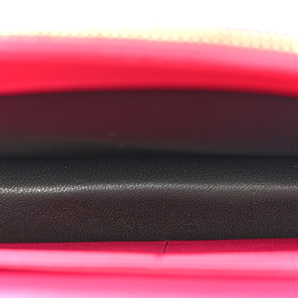Grain De Poudre Matelasse Chevron Monogram Envelope Chain Wallet Bubblegum