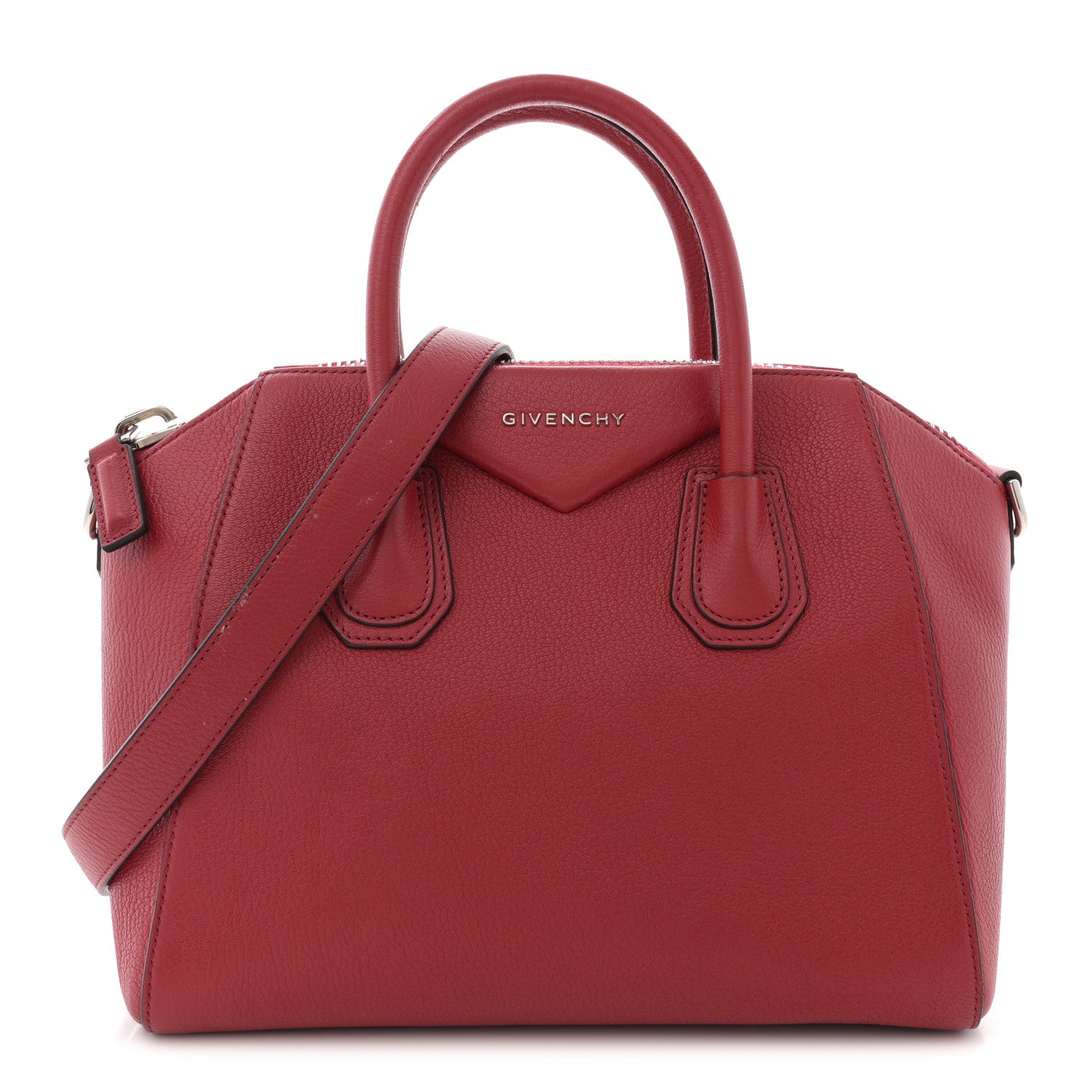 Sugar Goatskin Small Antigona Vermillon