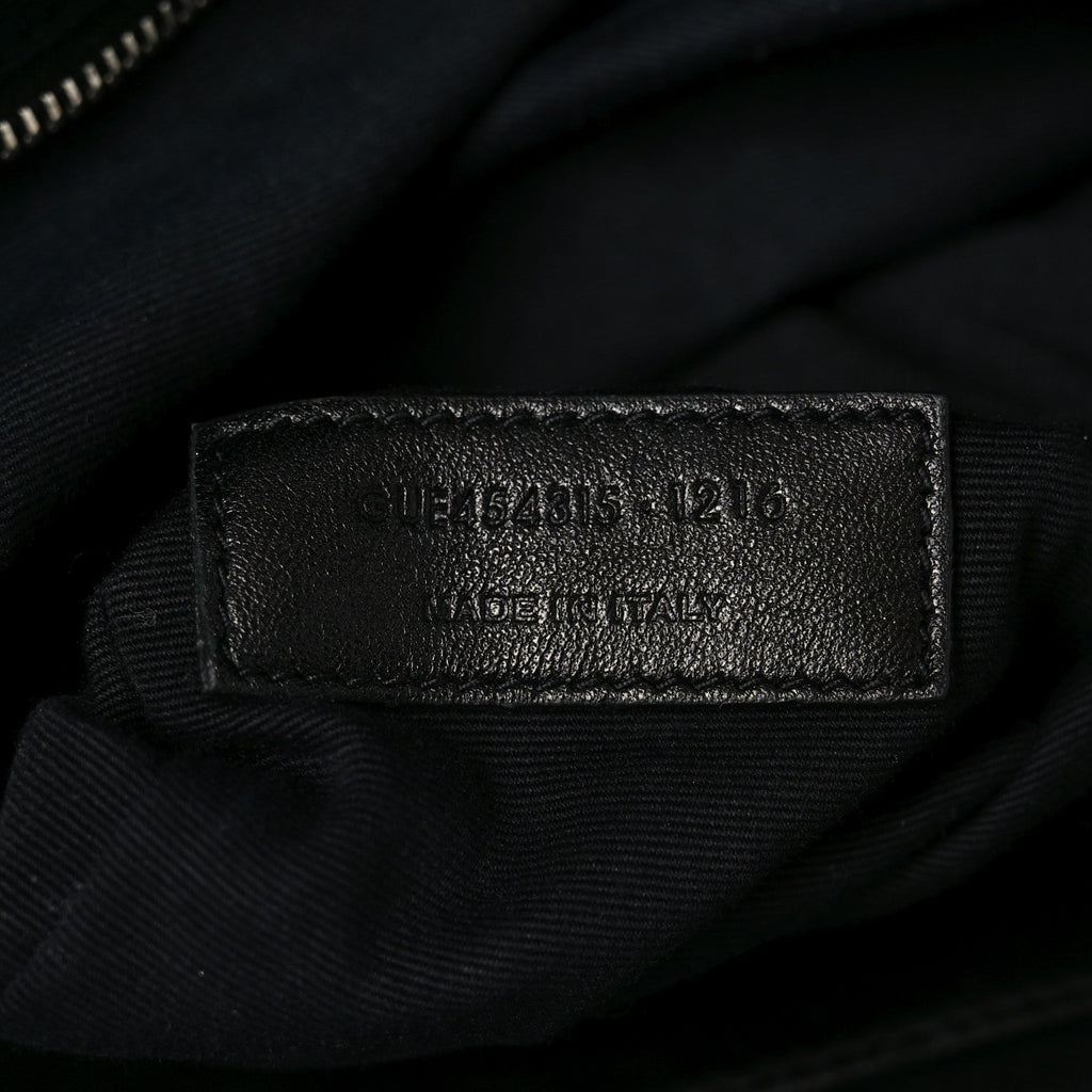 Lambskin Mixed Matelasse Joan Bowling Bag Black