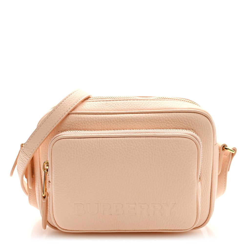 Grained Calfskin Small Camera Bag Peach Pink