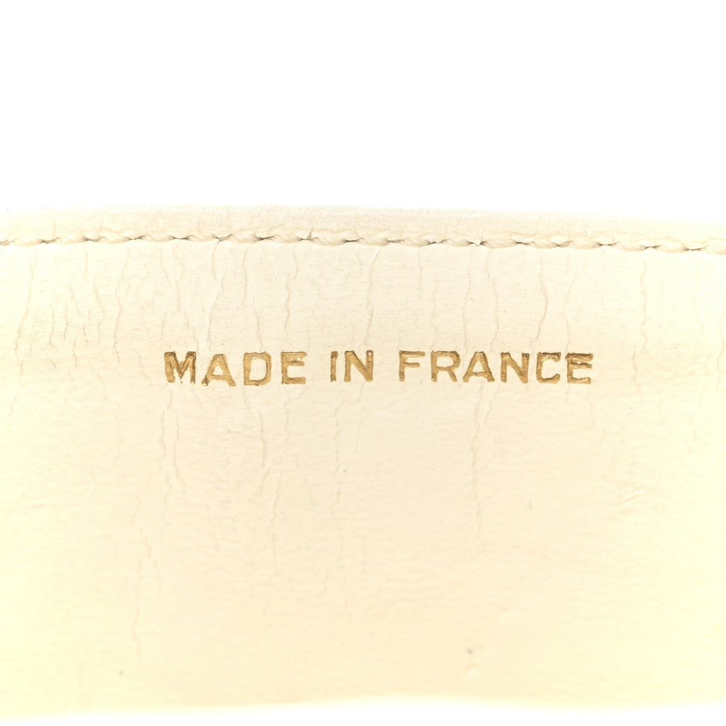 Lambskin Quilted Small Flap White