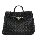 Nappa Intrecciato Small Andiamo Shoulder Bag Black