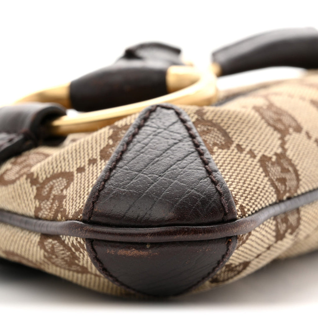 Monogram Horsebit Clutch Dark Brown