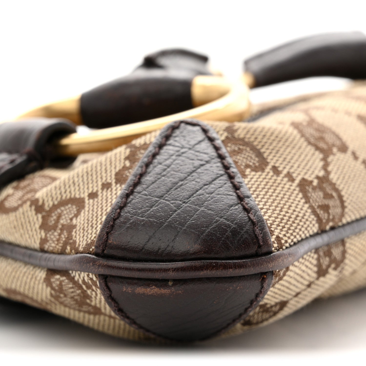 Monogram Horsebit Clutch Dark Brown