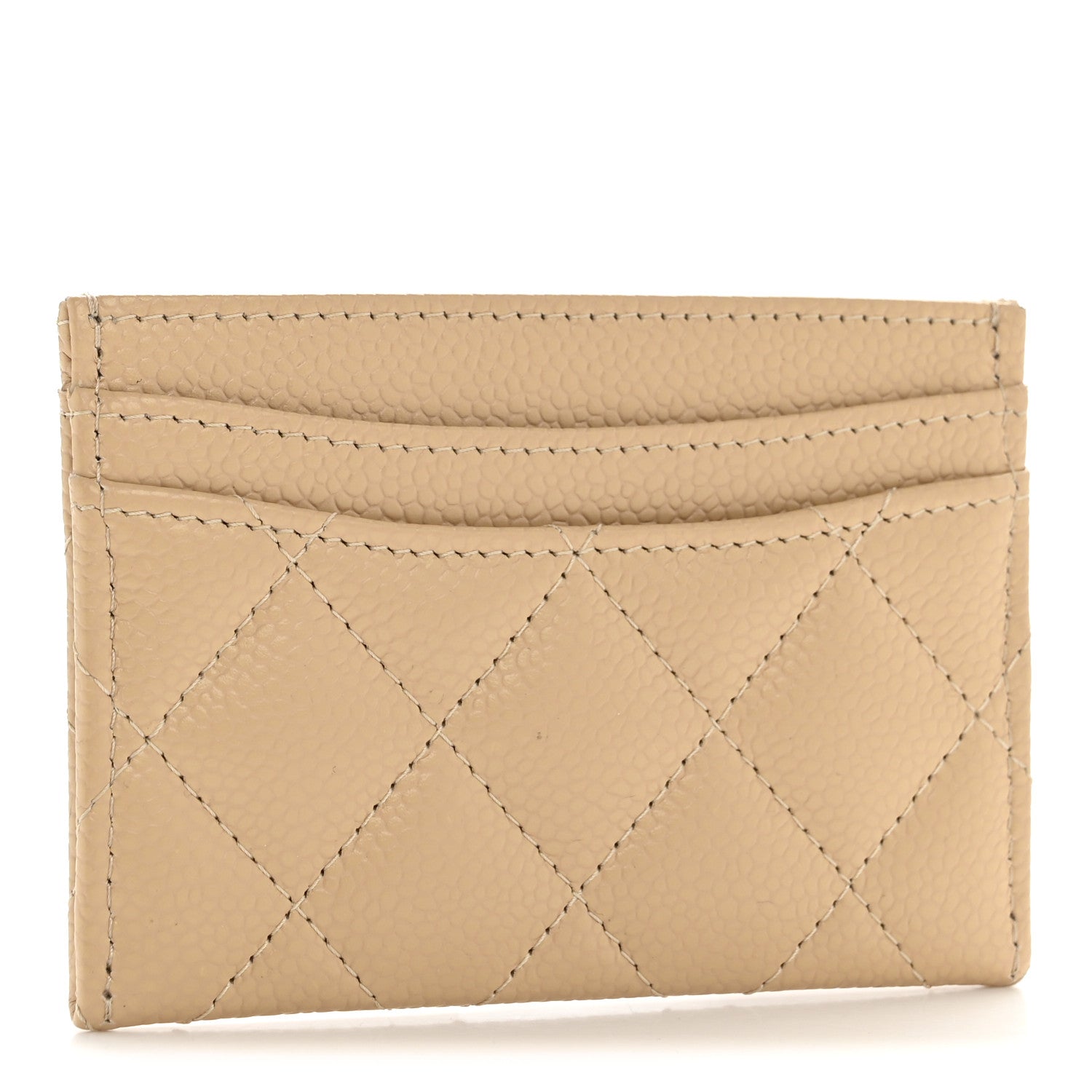 Caviar Quilted  Holder Beige