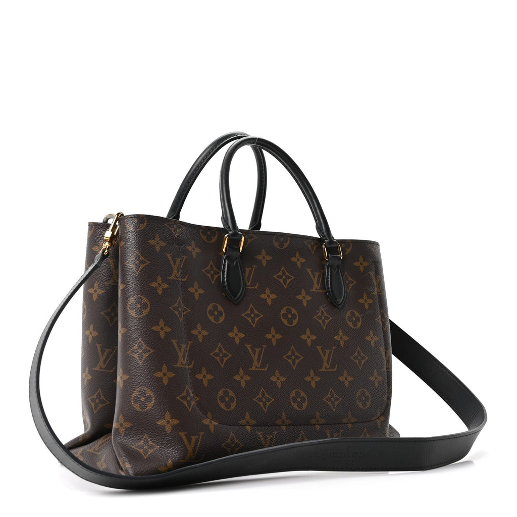 Monogram Flower Tote Black