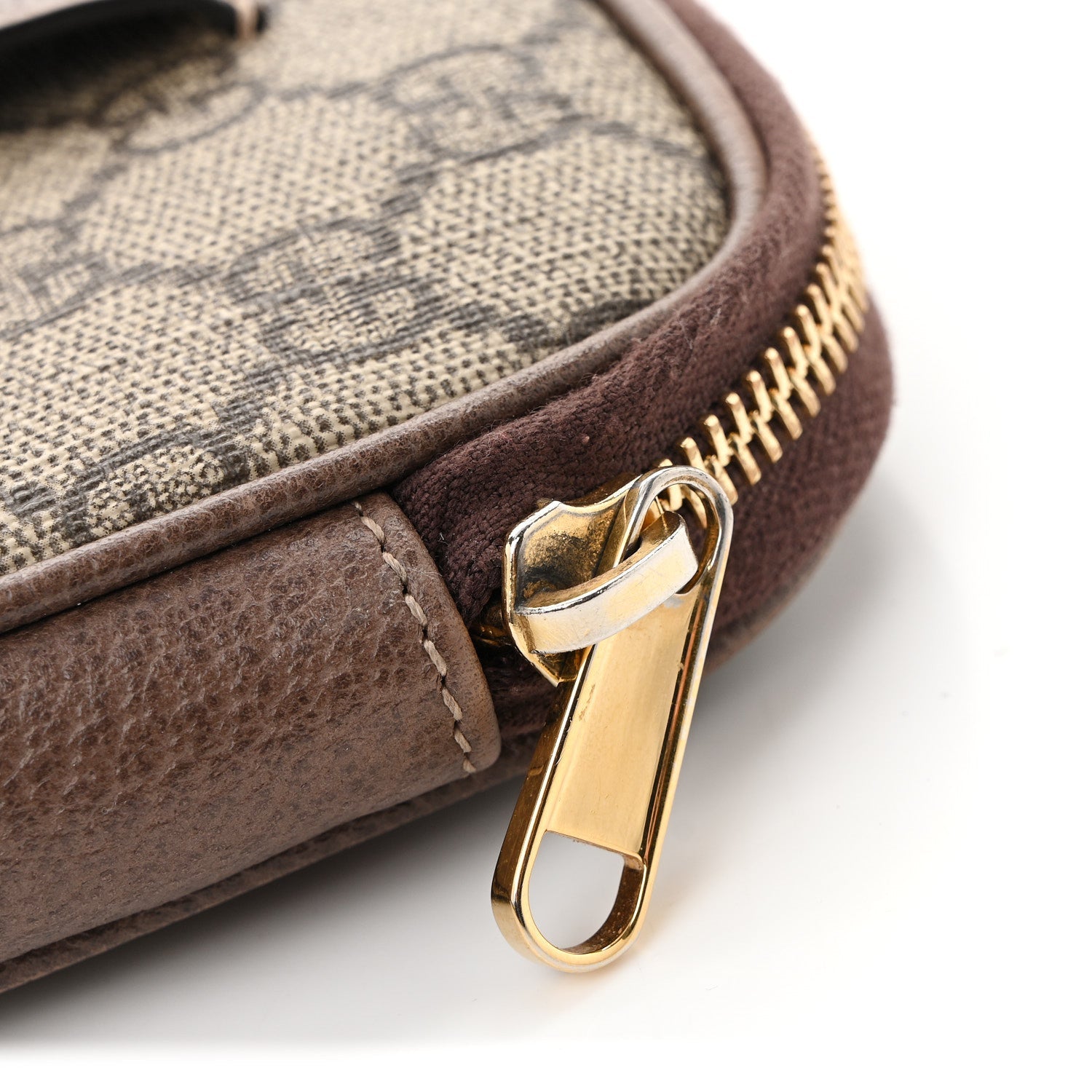 GG Supreme Monogram Ophidia Belted iPhone Case 85 34 Dark Brown