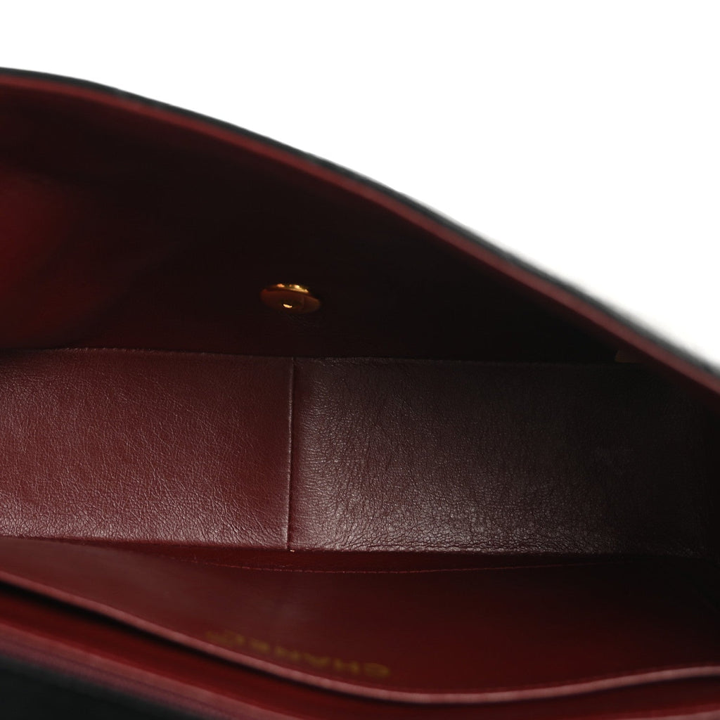 Lambskin Quilted Medium Single Flap Black