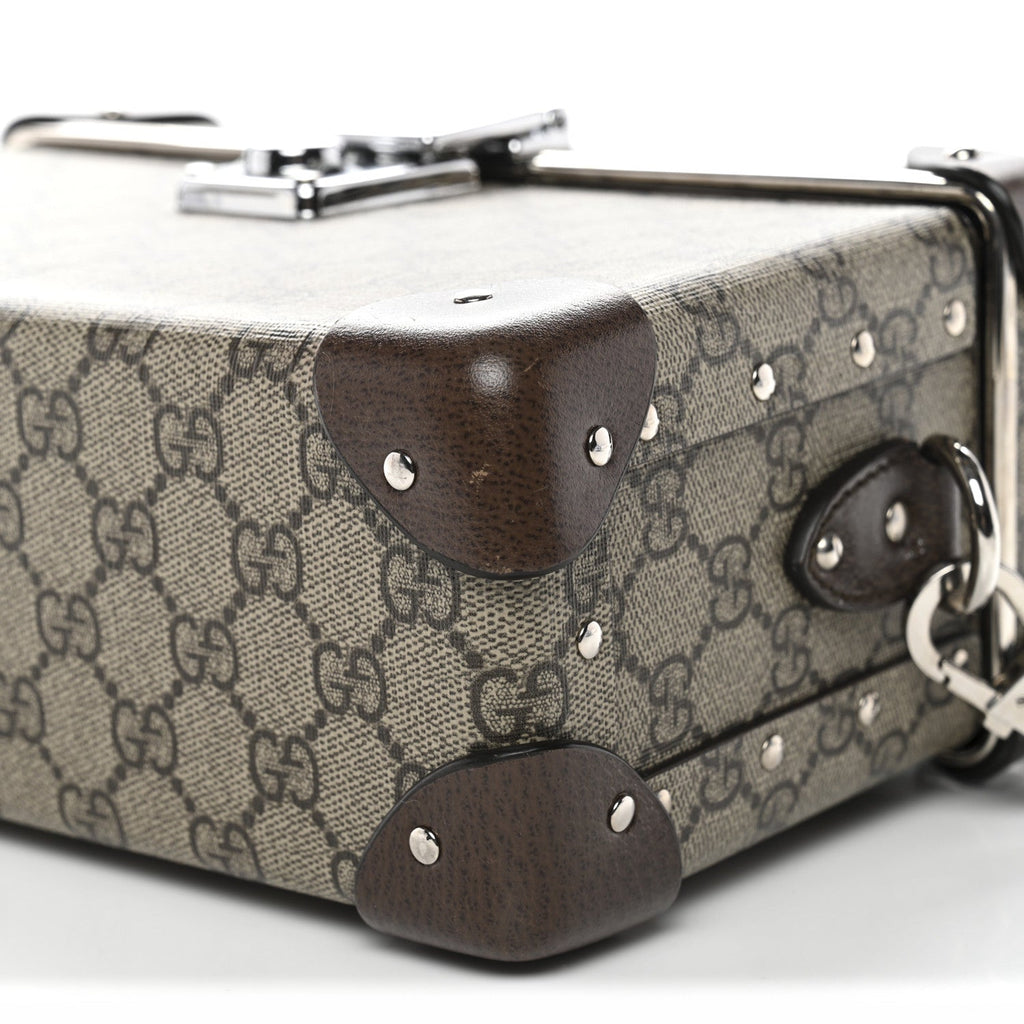 GG Supreme Monogram Globe-Trotter Beauty Case Brown