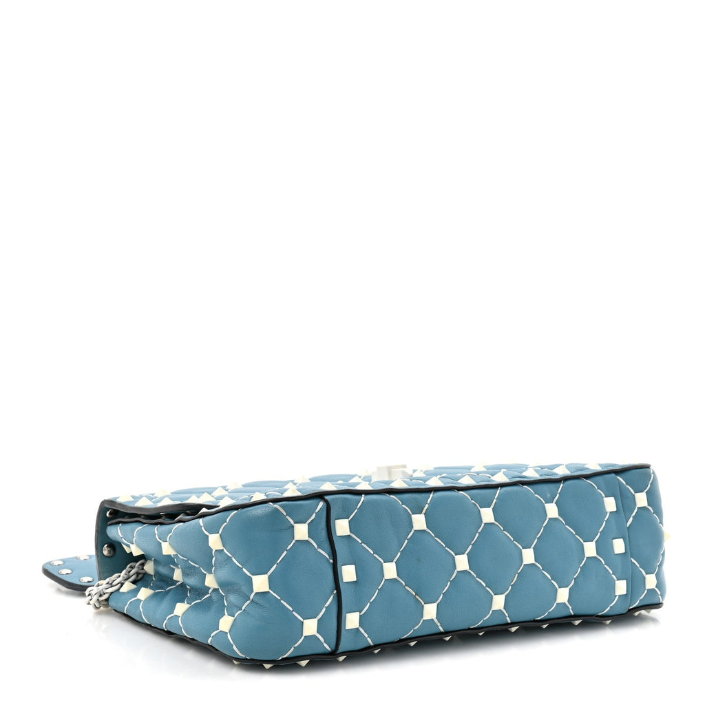 Nappa Small Free Rockstud Spike Shoulder Bag Cerulean