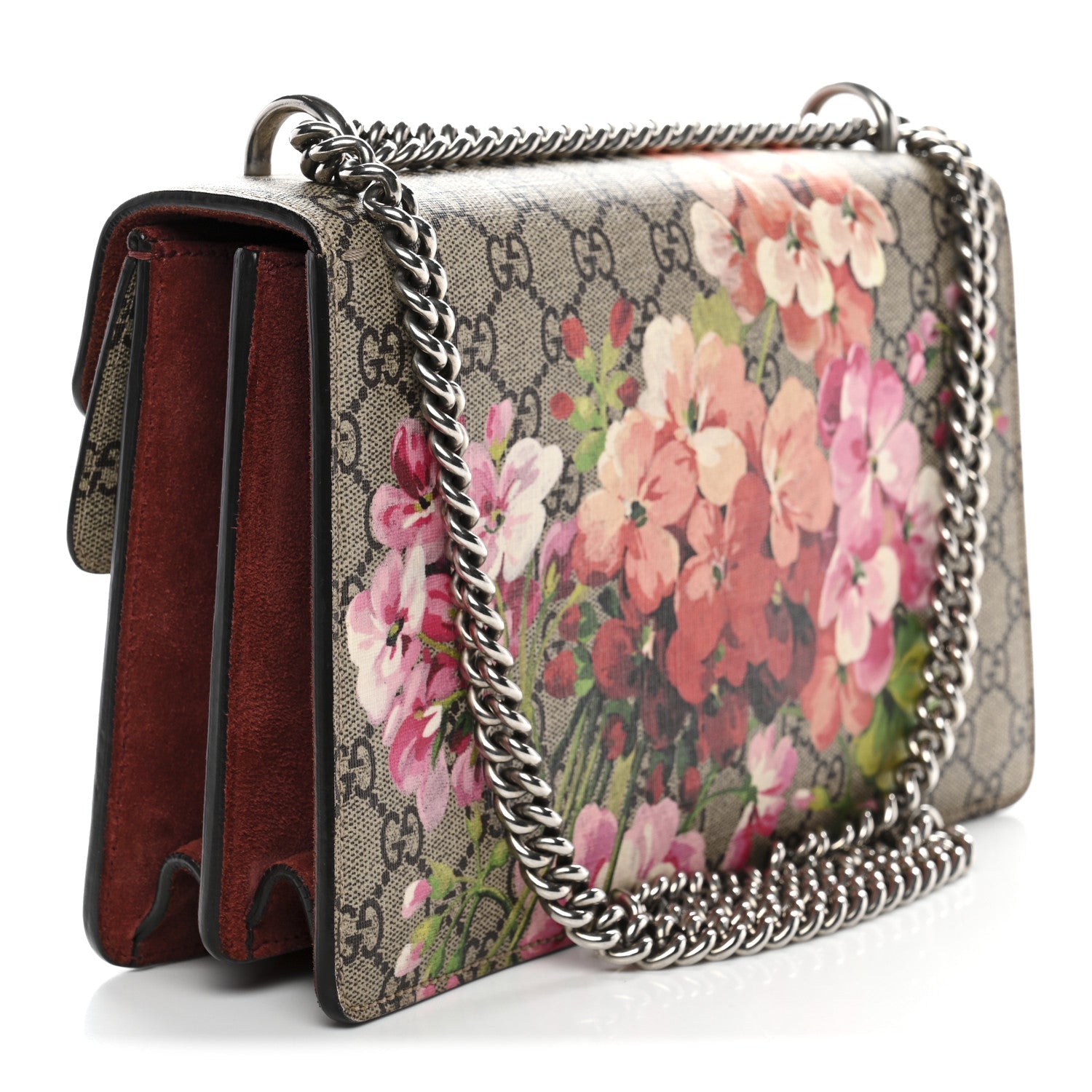 GG Supreme Monogram Blooms Small Dionysus Shoulder Bag Beige Multicolor Dry Rose