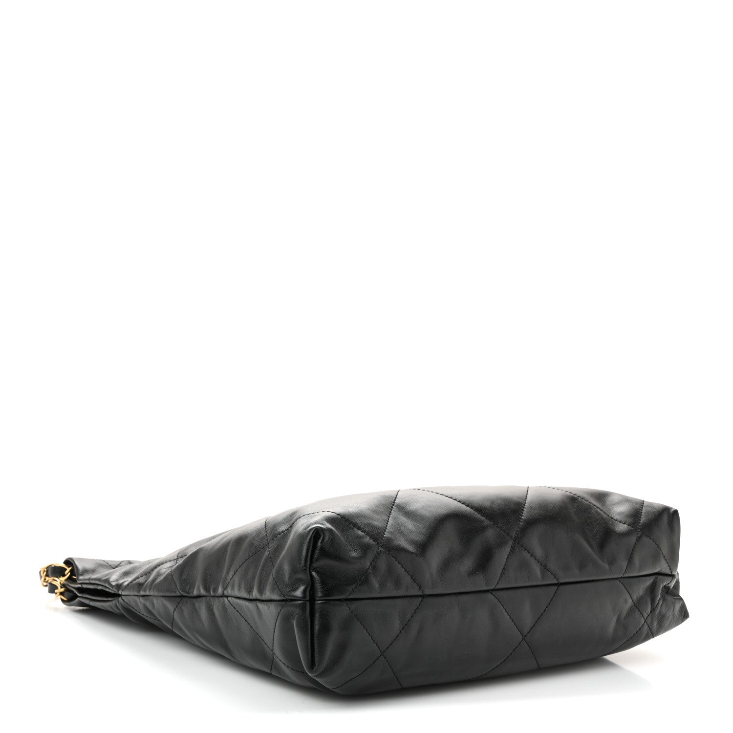 Shiny Calfskin Quilted Small Chanel 22 Black