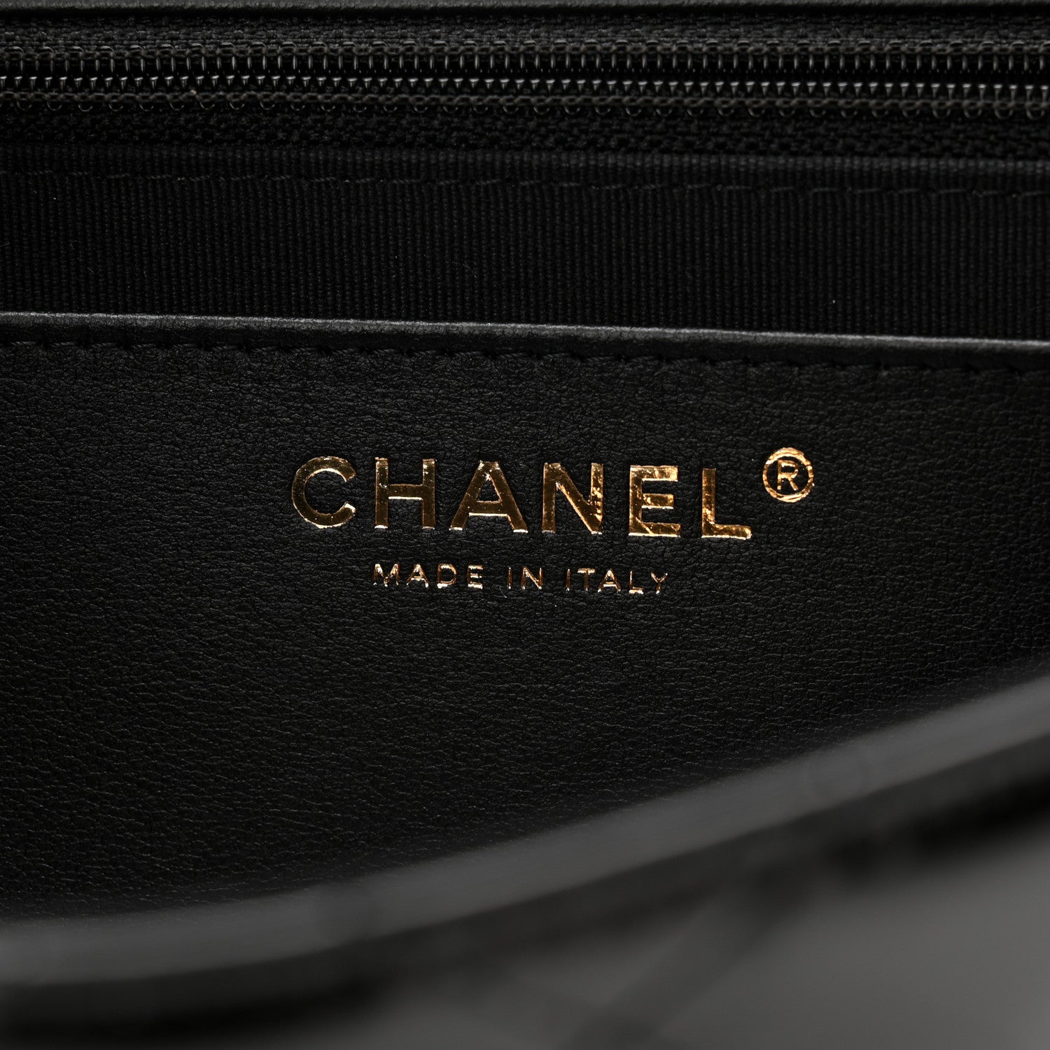 Patent Quilted Chain Around Heart Flap Black
