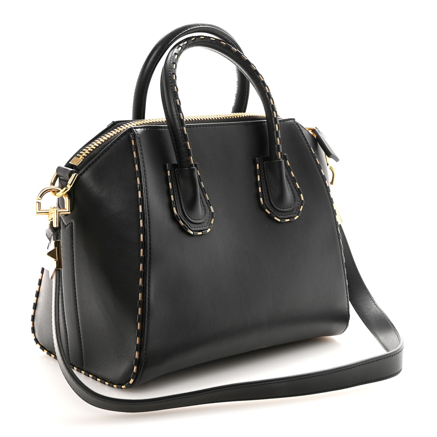 Calfskin Chain Detail Small Antigona Black