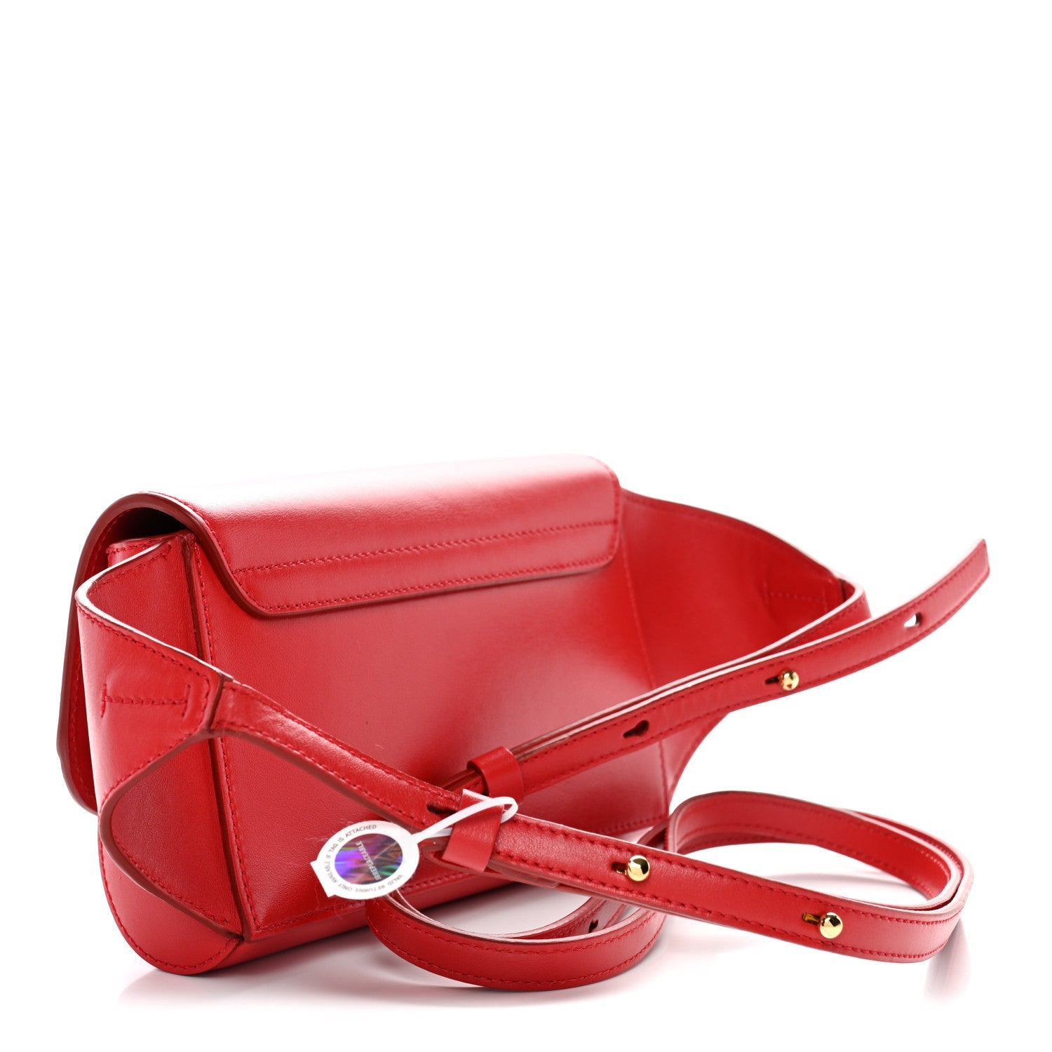 Calfskin Suede C Belt Bag Plaid Red