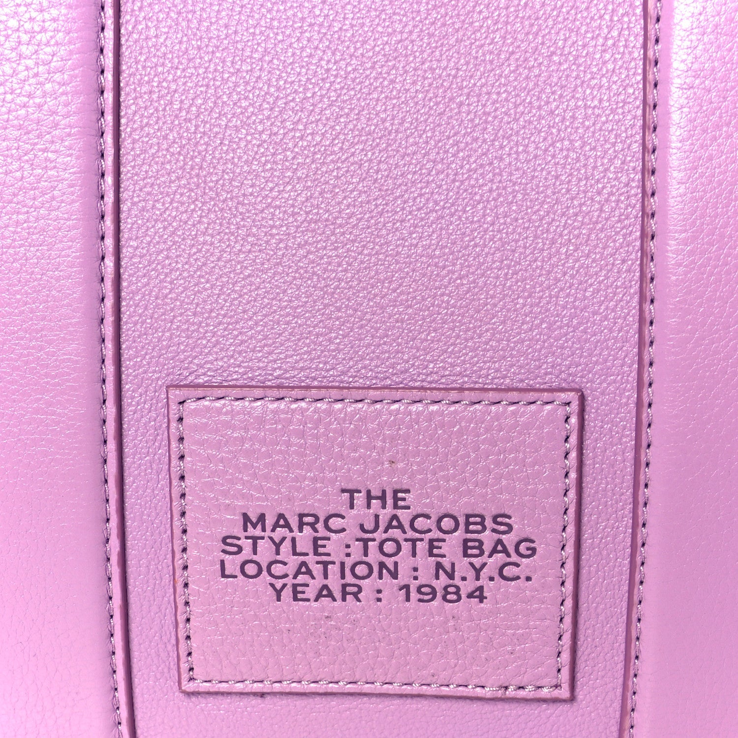 Grained Calfskin Small The Tote Bag Regal Orchid