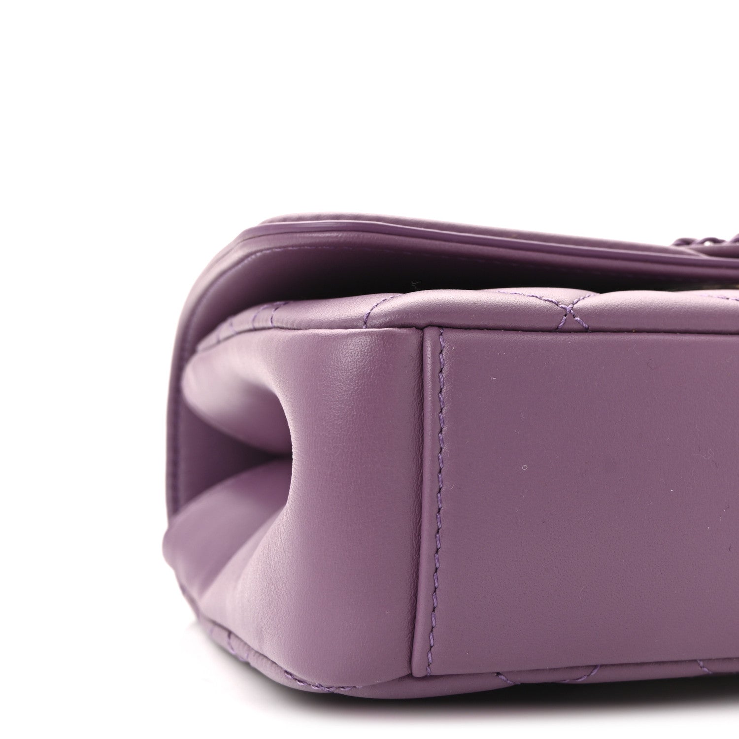 Lambskin Quilted Small CC Filigree Flap Purple