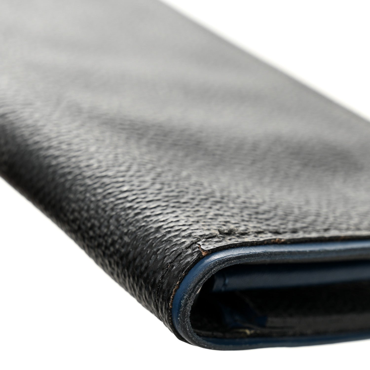 Damier Graphite Brazza Wallet Bleu Neon
