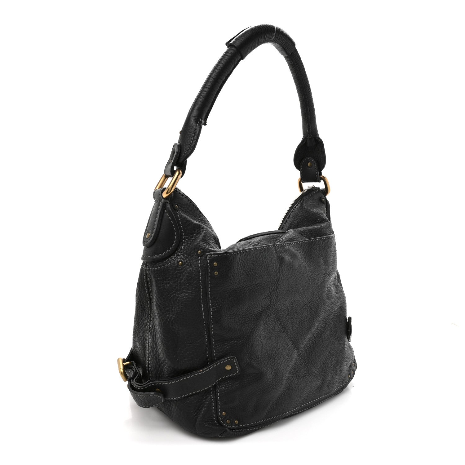 Calfskin Paddington Hobo Black