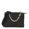 Lambskin Embossed Monogram Coussin PM Black