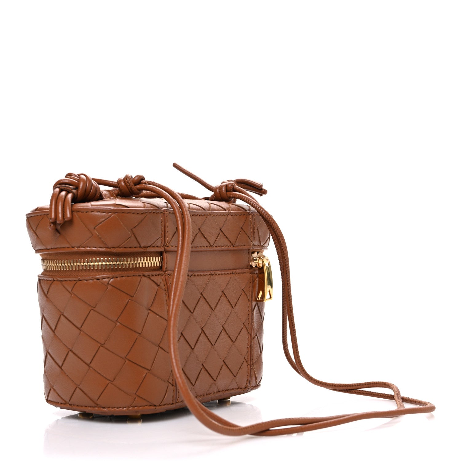 Nappa Intrecciato Small Vanity Case Wood