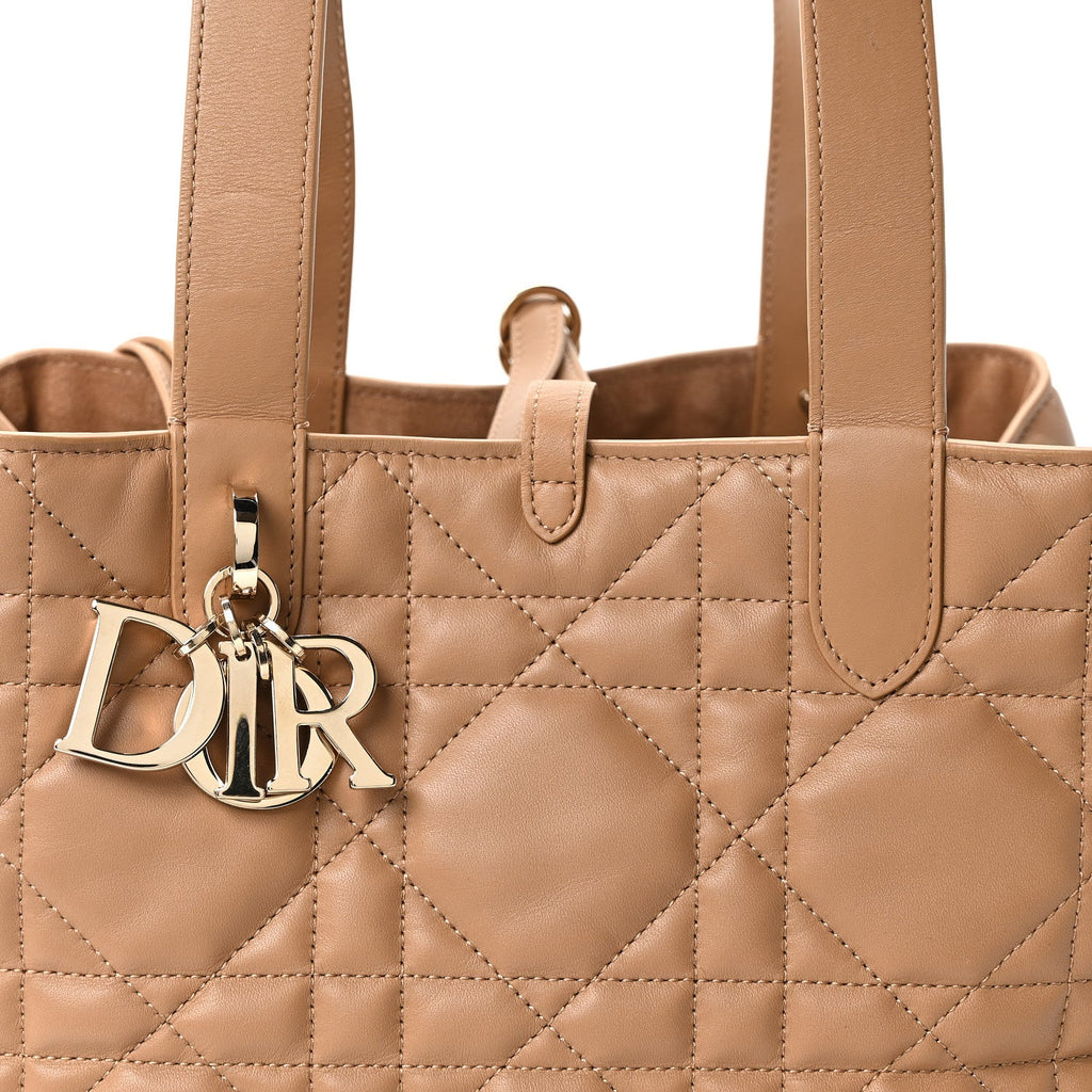 Calfskin Macrocannage Medium Toujour Powder Tan
