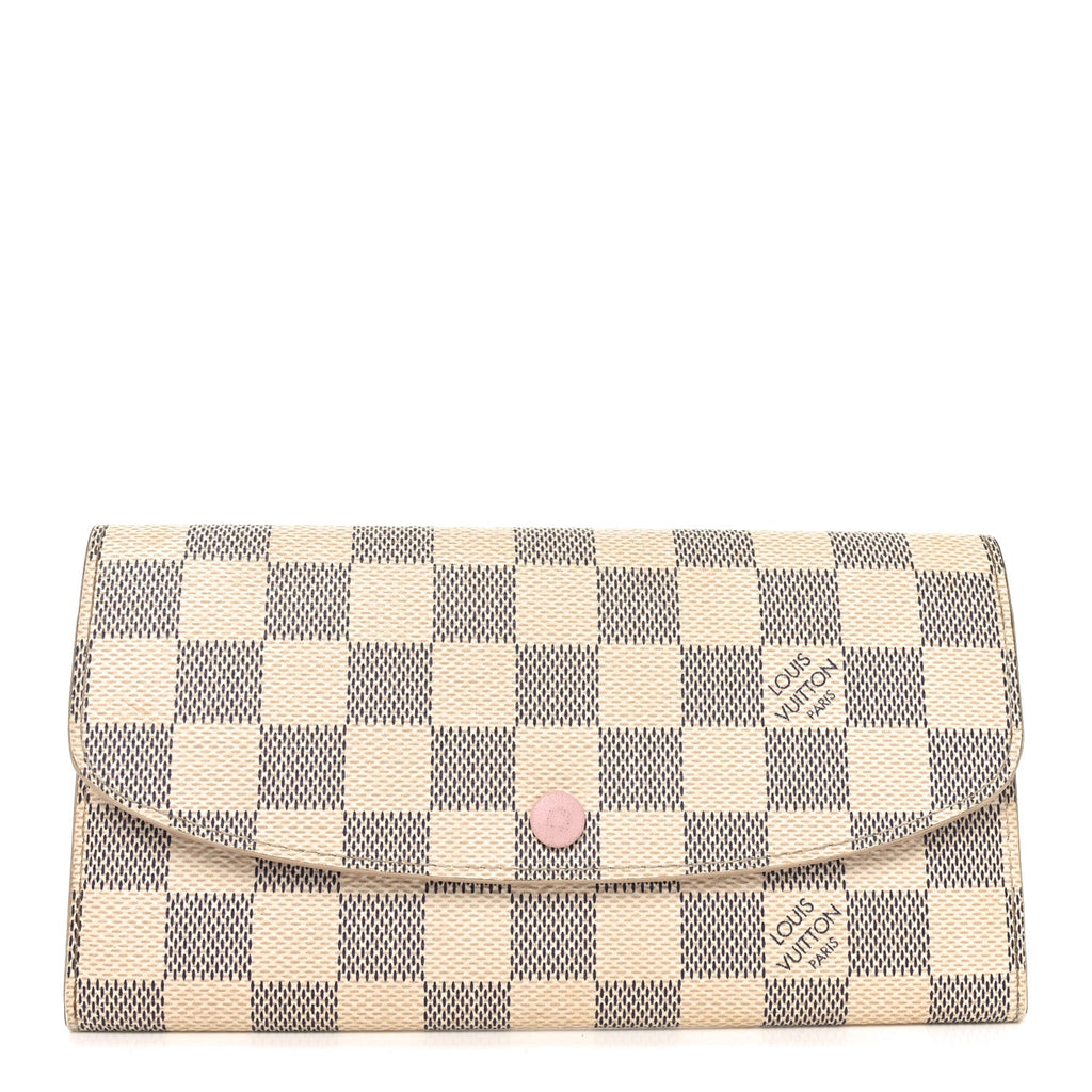 Damier Azur Emilie Wallet Rose Ballerine