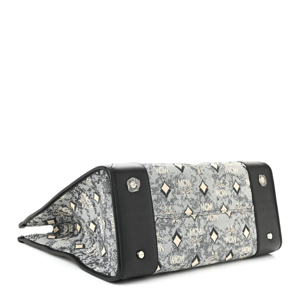 Nappa Jacquard Monogram Large Tote Grey