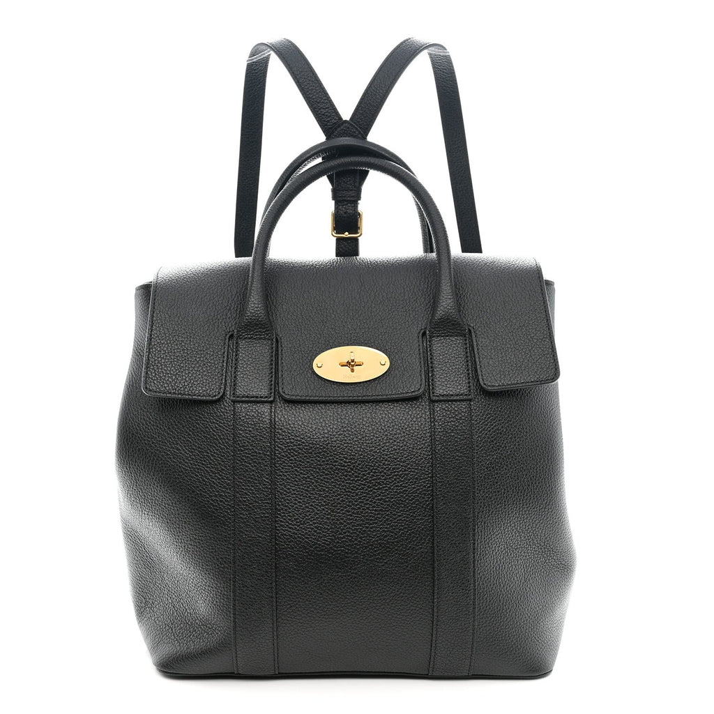 Classic Grain Calfskin Small Bayswater Backpack Black