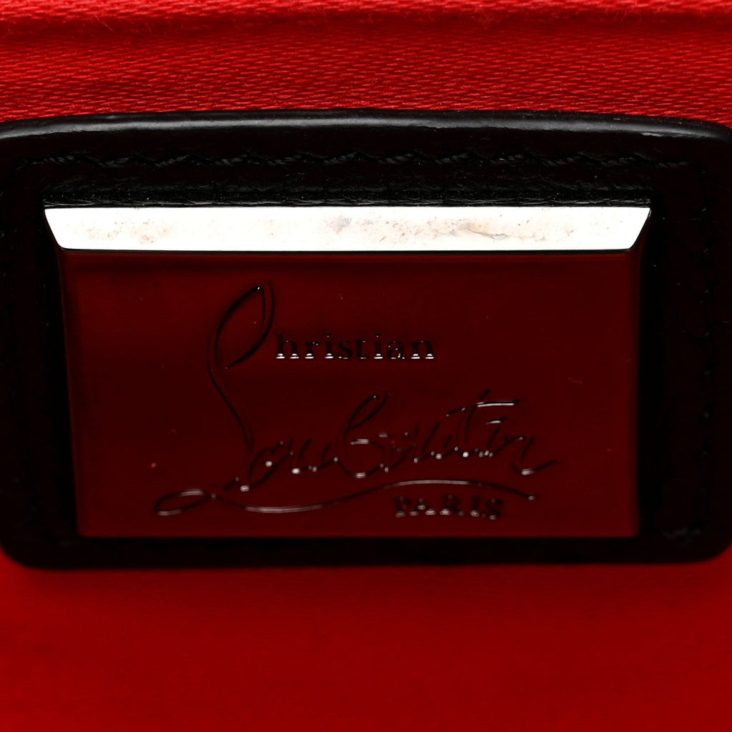 Calfskin Studded Loubiposh Clutch Black