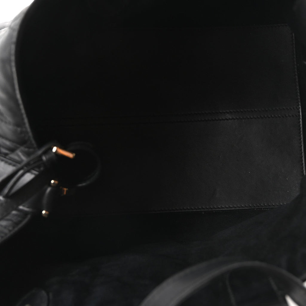 Calfskin Macrocannage Medium Toujours Black