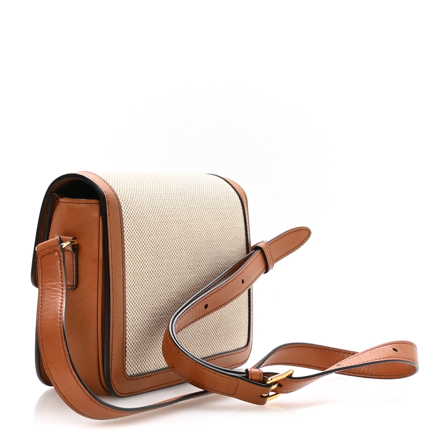 Textile Natural Calfskin Teen Triomphe White Tan
