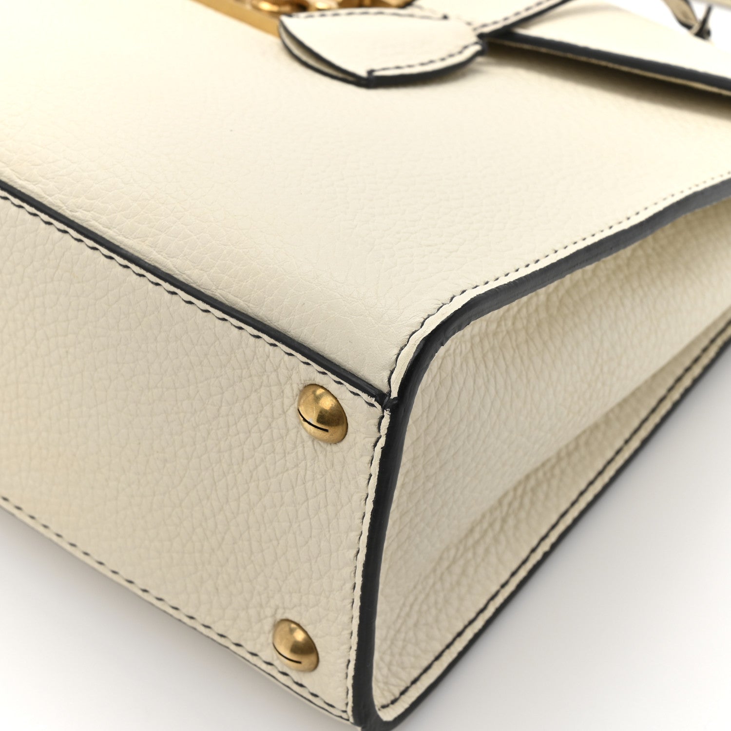 Calfskin Dioraddict Top Handle White