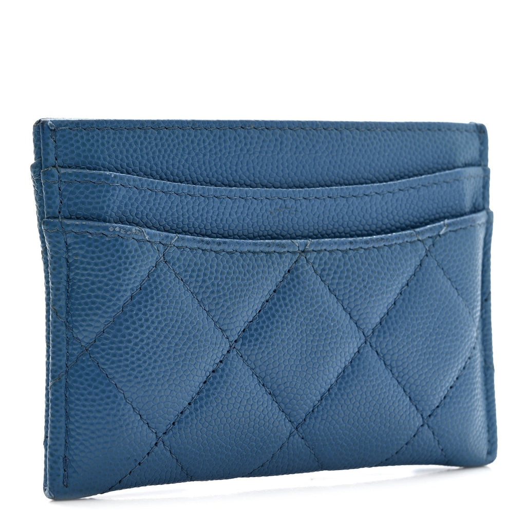 Caviar Quilted  Holder Blue