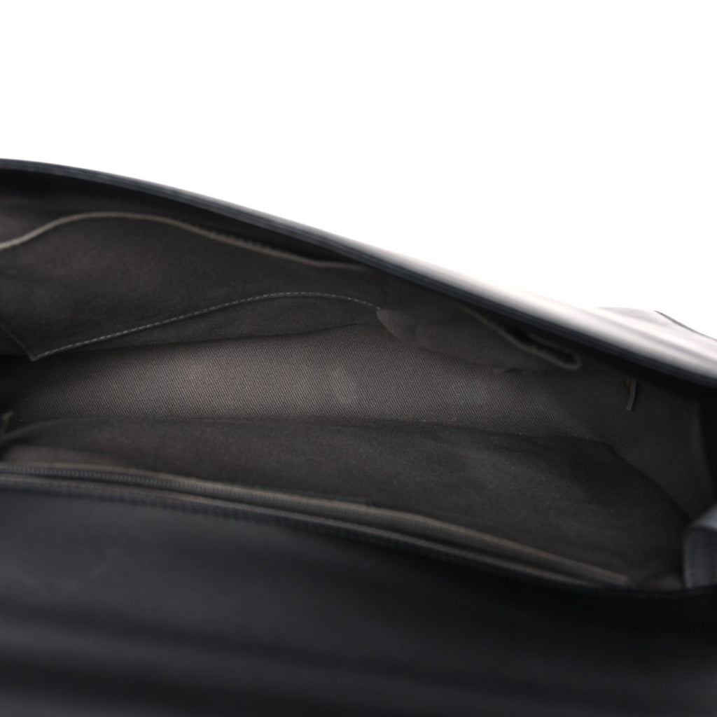 Lambskin Quilted Large Boy Flap Black