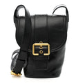 Shiny Calfskin Camera Crossbody Black