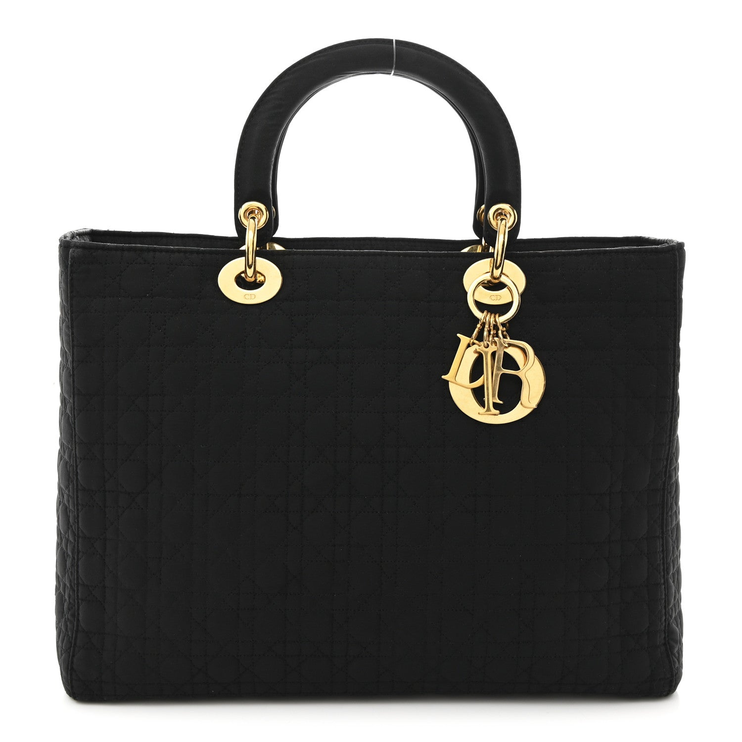 Nylon Cannage Large Lady Dior Black