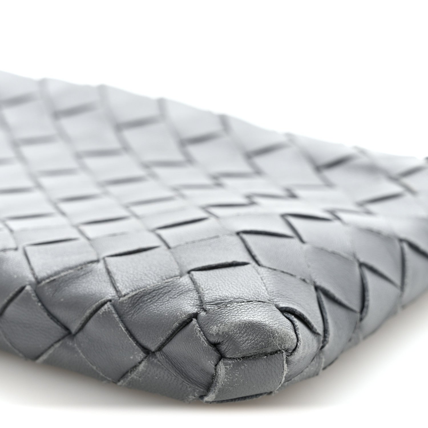 Nappa Intrecciato Small Zip Pouch Thunder