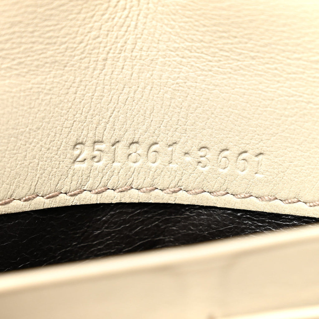 Shangai Calfskin Lovely Heart Continental Wallet Off White